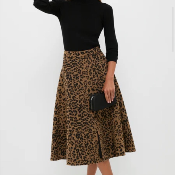 Tuckernuck Women’s Brown Leopard A-Line Wool Skirt Sz XS NWT SOLD OUT - Picture 3 of 3